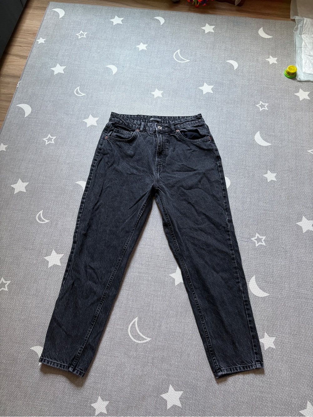 Zara Washed Black High-Rise Jeans